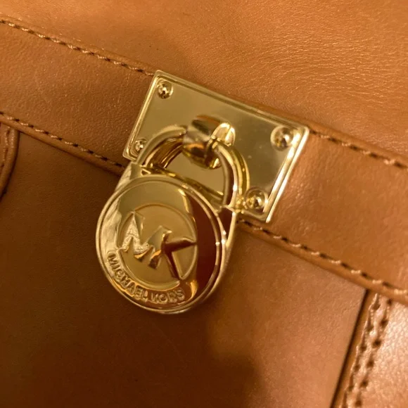 Michael Kors Leather Hamilton Riding Boots Luggage Brown/MK Buckle Size 7 - Picture 5 of 7